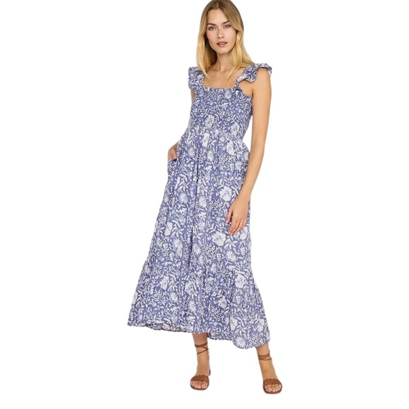 NEW Marea by Liz Joy Sasco dress. Indigo Blossom. S. NWT.